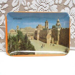 Souvenir BETHLEHEM Holy Land Souvenir Trinket Coin Dish Melabel for Palphot 4x6